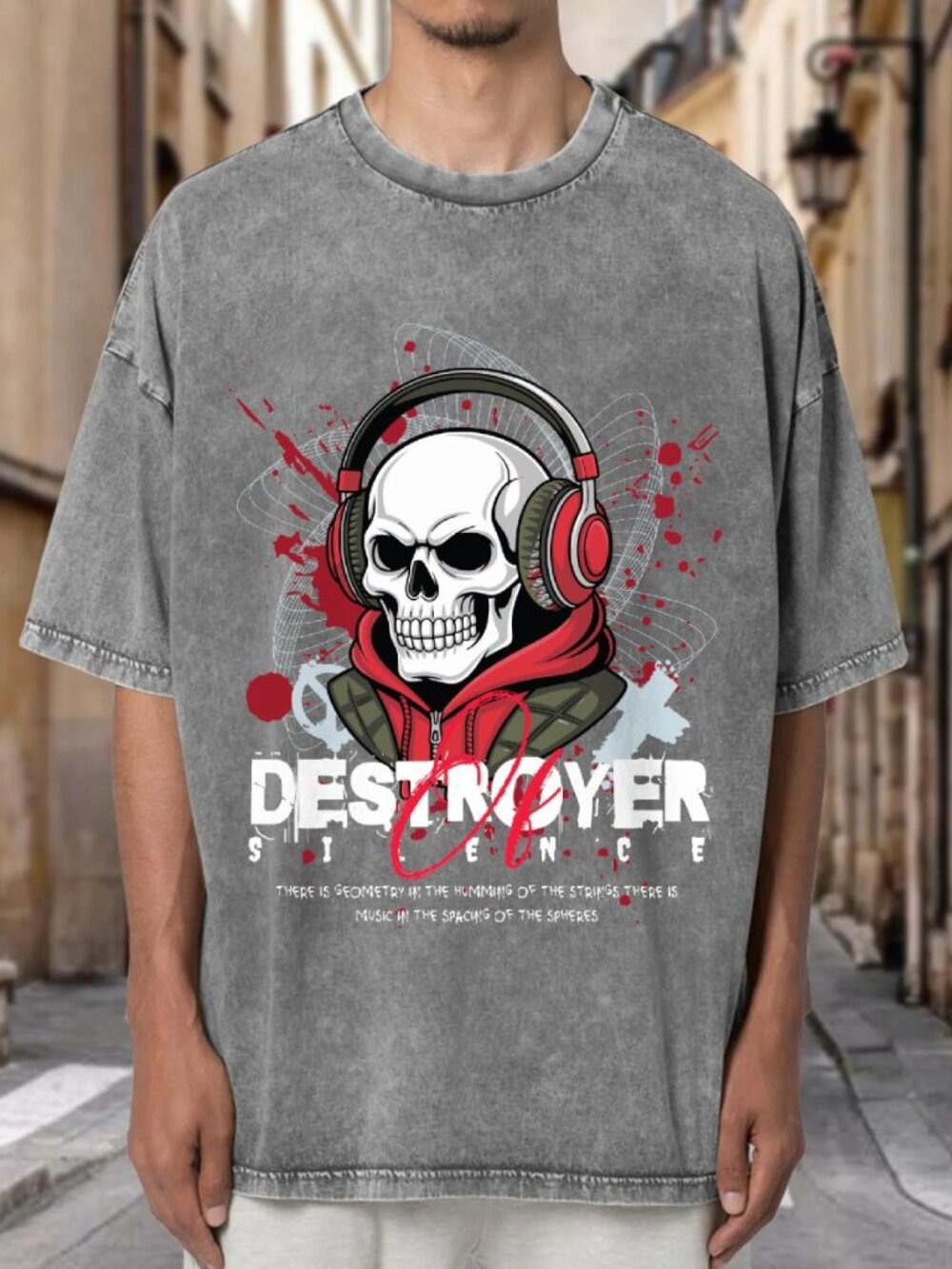 Acid Wash Unisex Oversized Tee JPK9ODVAPW02